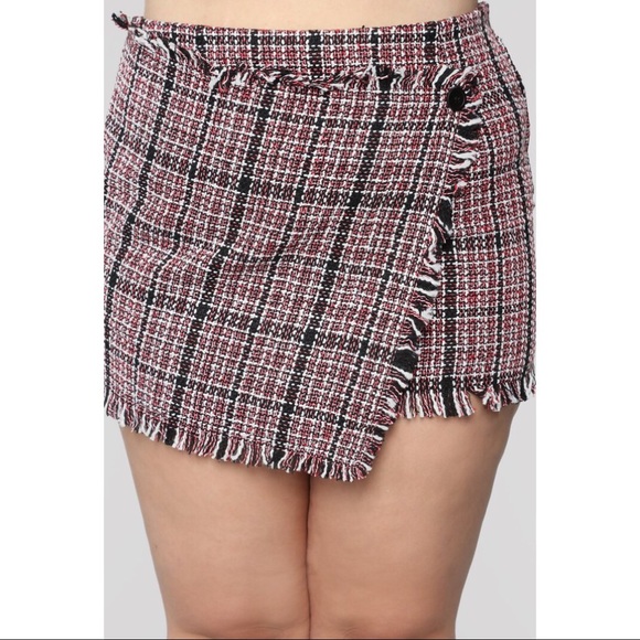 Fashion Nova Skirts Plus Size Plaid Tweed Skirt Poshmark